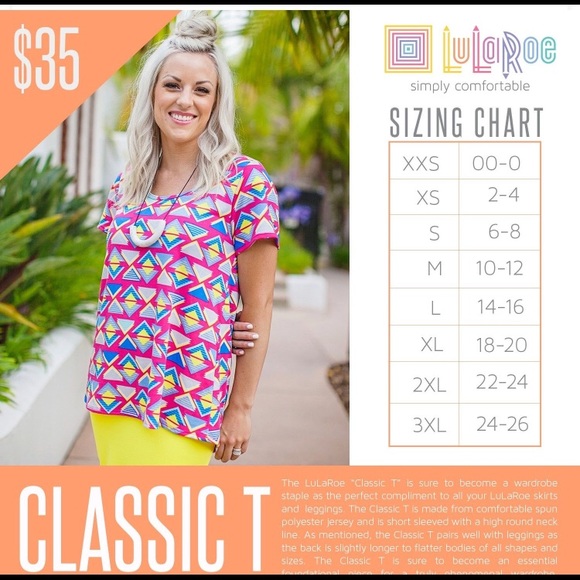 BNWT XXXL Floral Lularoe Classic Tee - Picture 5 of 5